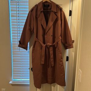 Womens dusty rose trench coat